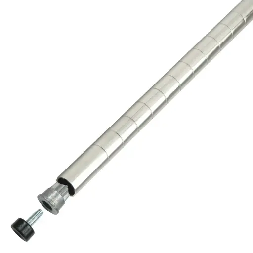 [VC-34P] Wire Shelf Post, Chrome-Plated - 34"