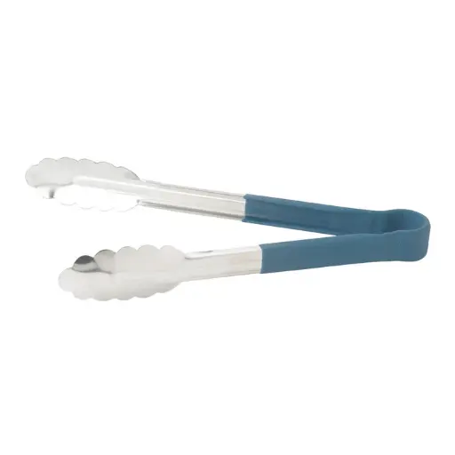 [UTPH-9B] Heat Resistant Heavy-Duty Utility Tongs with Polypropylene Handle - 9", Blue
