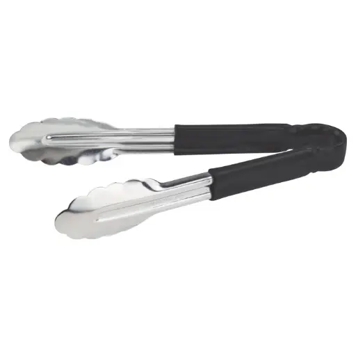 [UT-9HP-K] Heavy-Duty Utility Tongs with Plastic Handle - 9", Black