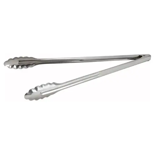 [UT-16LT] Stainless Steel Utility Tongs, Medium Weight - 16"
