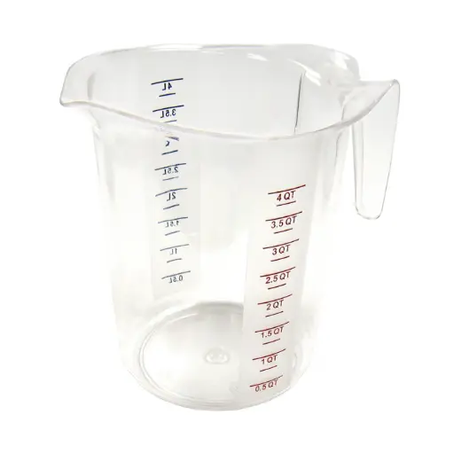 [PMCP-400] Polycarbonate Measuring Cup with Color Graduations - 4 Quart