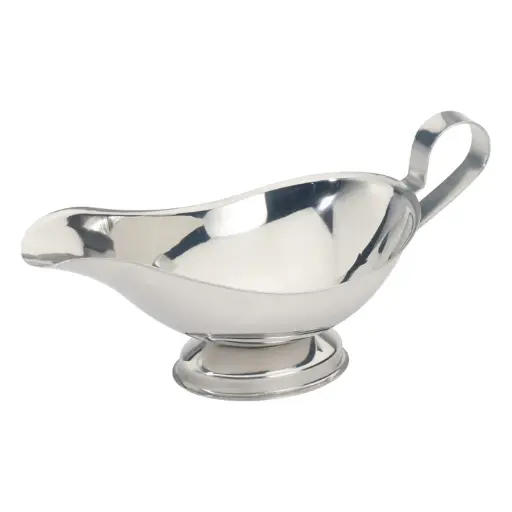 [GBS-8]  Stainless Steel Gravy Boat - 8 oz