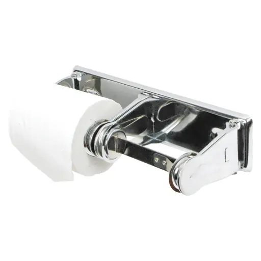 [TTH-2] Toilet Tissue Holder, Double Roll, Chrome Plated