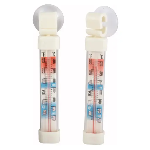 [TMT-RF1] Refrigerator/Freezer Thermometer, Suction Cup, 2 Pack