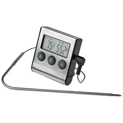 [TMT-DG6]  Digital Roasting Thermometer with Timer &amp; Probe