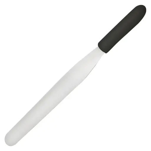 [TKPS-9] Bakery Spatula, Black Polypropylene Handle - 10" x 1-3/8"