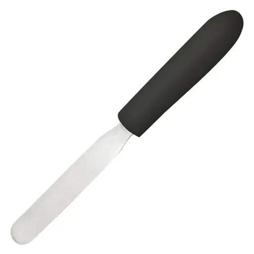 [TKPS-4] Bakery Spatula, Black Polypropylene Handle - 4" x 3/4"