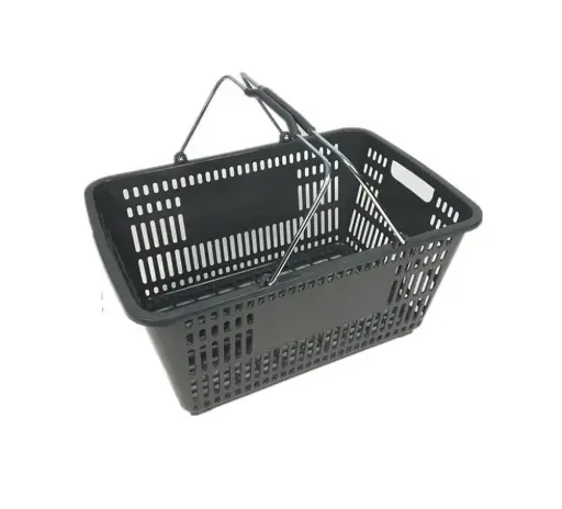 [STL-8-1] Black Plastic-Steel Shopping Basket