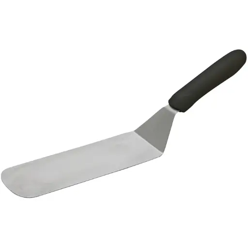 [TKP-90] Flexible Turner with Offset, Black Polypropylene Handle, 8-1/4" x 2-7/8" Blade