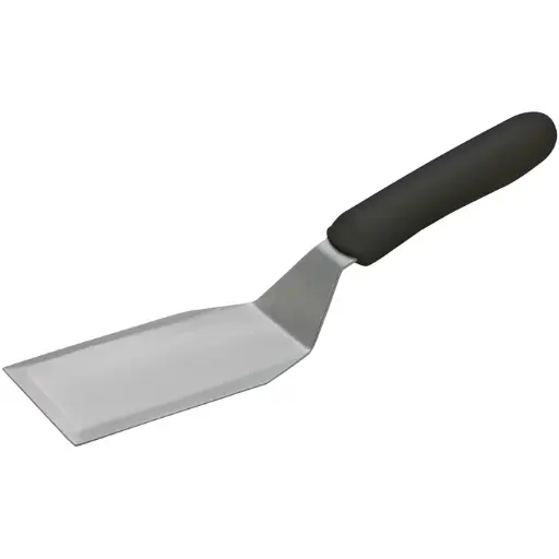 [TKP-61]  Hamburger Turner with Offset, Black Polypropylene Handle, 5-1/8" x 2-7/8" Blade