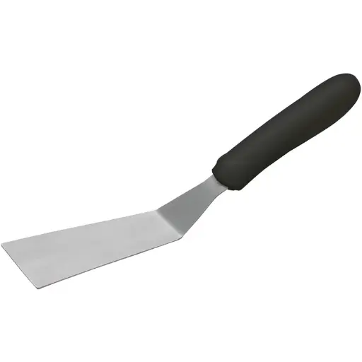 [TKP-50] Grill Spatula with Offset, Black Polypropylene Handle, 4-1/4" x 2-3/16" Blade