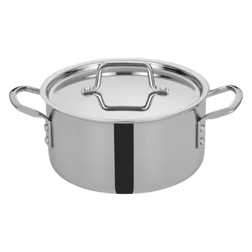 [TGSP-4] Tri-Gen Tri-Ply Stainless Steel Stock Pot with Cover - 4-1/2 Quart