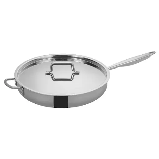 [TGET-7] Tri-Gen Tri-Ply Stainless Steel Sauté Pan with Cover - 7 Quart