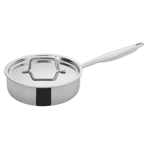 [TGET-2] Tri-Gen Tri-Ply Stainless Steel Sauté Pan with Cover - 2 Quart