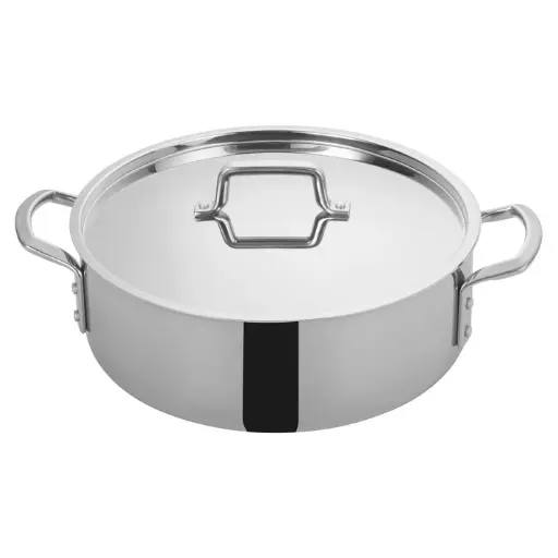[TGBZ-12]  Tri-Gen Tri-Ply Stainless Steel Brazier with Cover - 12 Quart