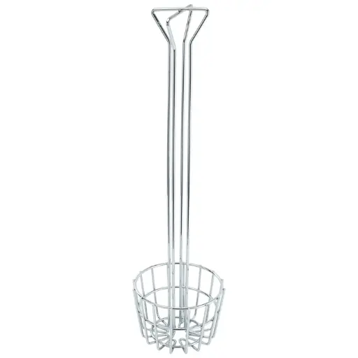 [TB-25] Fry Basket - Tortilla Shell - 6-1/4" Dia with 25" Handle