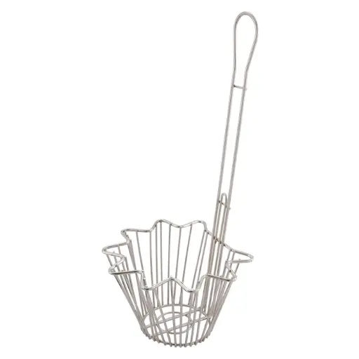 [TB-20] Fry Basket - Taco Bowl - Round with 18" Handle