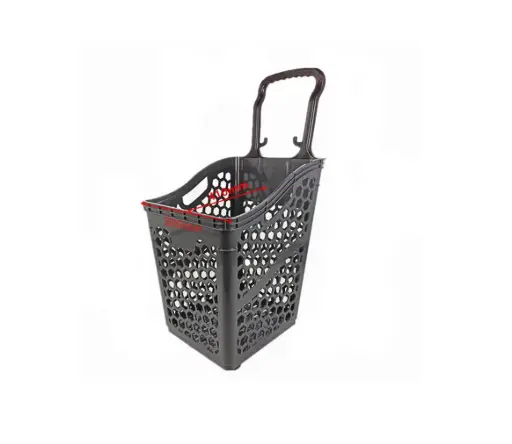 [TL-12-2] Rolling Grey Shopping Baskets