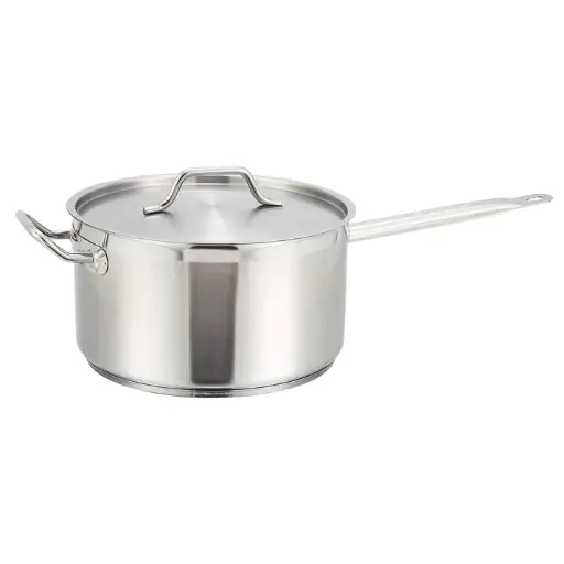 [SSSP-10] Stainless Steel Sauce Pan with Cover - 10 Quart