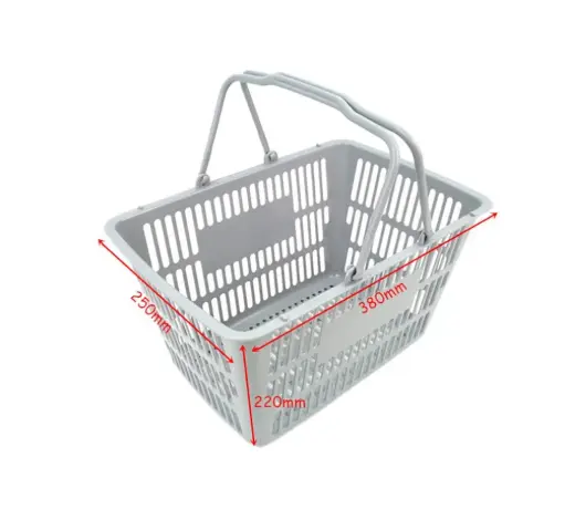 [STL-9] Light Gray Supermarket Shopping Basket 