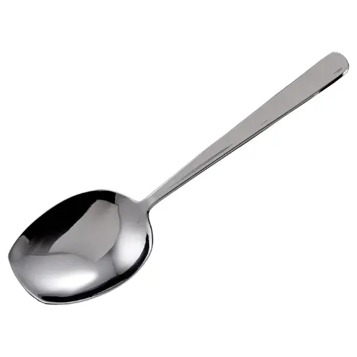 [SRS-8] Serving Spoons, Flat Edge, Stainless Steel