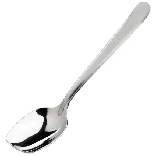 [SPS-S8] Slanted Plating Spoon - Solid, 8"