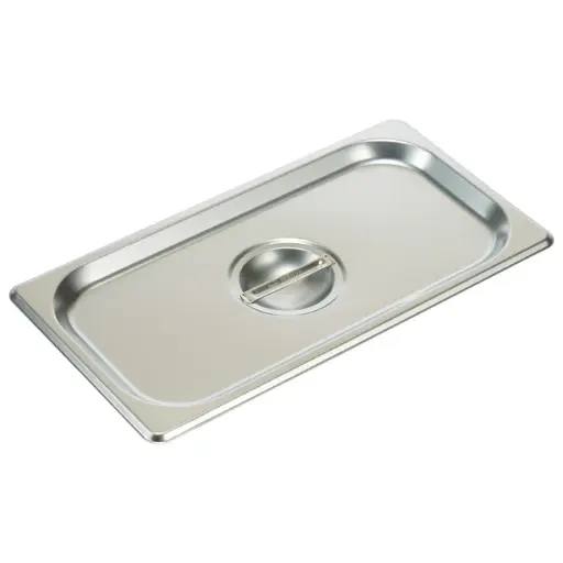 [SPSCT] 18/8 Stainless Steel Steam Pan Cover, Solid - Third (1/3)