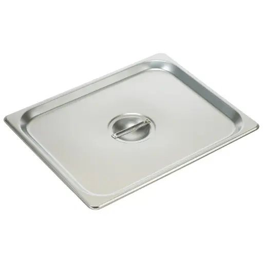 [SPSCH]  18/8 Stainless Steel Steam Pan Cover, Solid - Half (1/2)