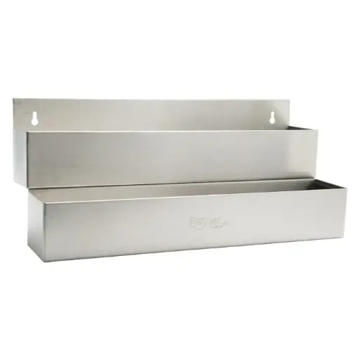 [SPR-22D] Bar Maid Double Bar Speed Rail, Stainless Steel - 22"