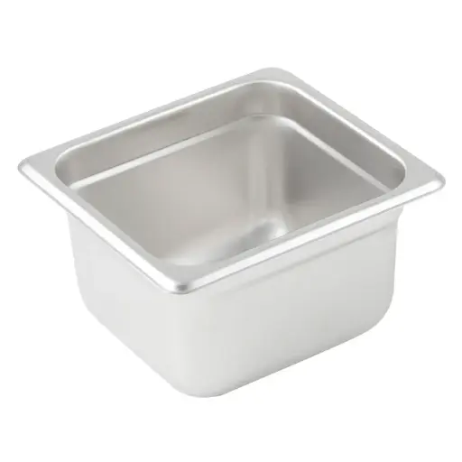 [SPJP-604] Anti-Jam Steam Pan, 23 Gauge Stainless Steel - 1/6, 4"