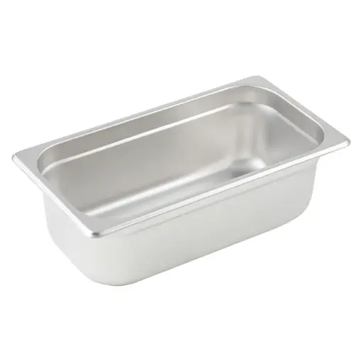  Anti-Jam Steam Pan, 23 Gauge Stainless Steel - 1/3, 4"