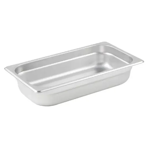 [SPJP-302] Anti-Jam Steam Pan, 23 Gauge Stainless Steel - 1/3, 2-1/2"