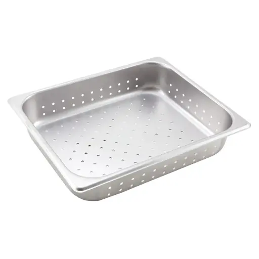 [SPHP2]  Perforated Steam Pan, 25 Gauge Stainless Steel - Half, 2-1/2"