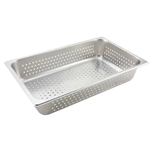 [SPFP4] Perforated Steam Pan, 25 Gauge Stainless Steel - Full, 4"