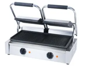 [EPD13] Double Electric Panini Grill (Top & bottom ribbed)
