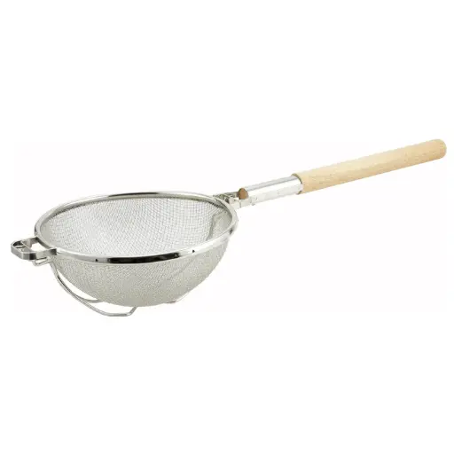 Reinforced Double Fine Mesh Strainer with Round Handle