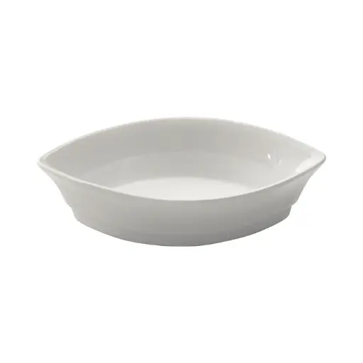 [DBS-2] Boat-Shape Specialty Dish, 2 oz, White Porcelain, 48 Pieces/Case