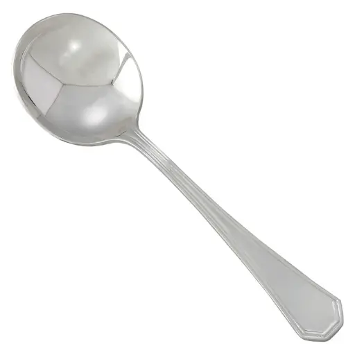 [0035-04] Victoria Bouillon Spoon, 18/8 Extra Heavyweight