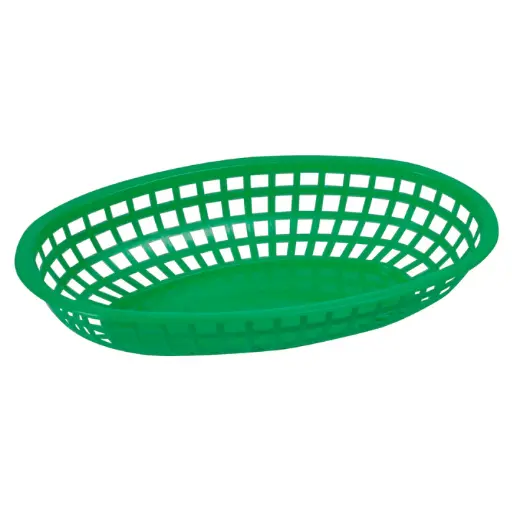 [POB-G] Oval Fast Food Basket - Green-