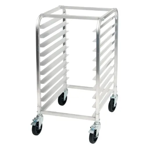 [ALRK-10BK]  10-Tier End-Load Sheet Pan Rack with Brakes - 3" Spacing