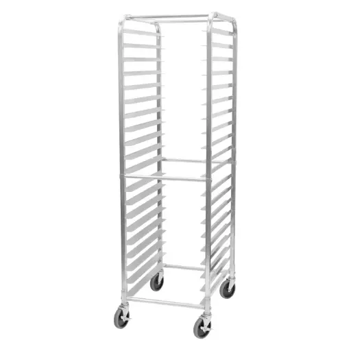 [ALRK-20R] 20-Tier Economy End-Load Sheet Pan Rack with Brakes - 3" Spacing