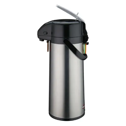 [AP-825] Glass Lined Airpot with Lever Top, Stainless Steel Body - 2.5 Liter