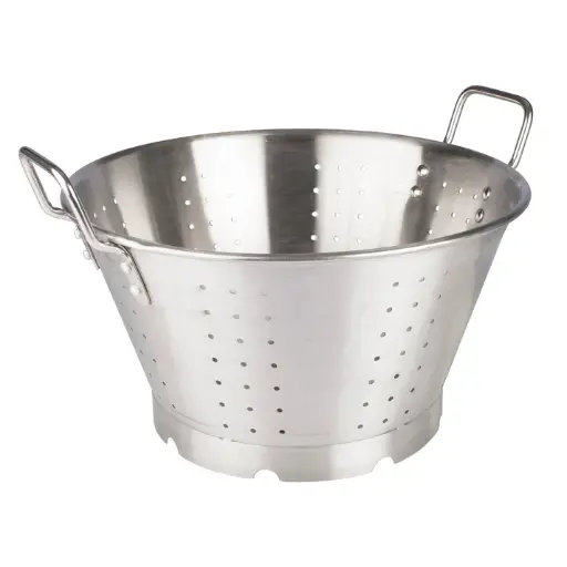 [SLO-16] Colander with Handles & Base, Heavy-Duty Stainless Steel - 16 Quart
