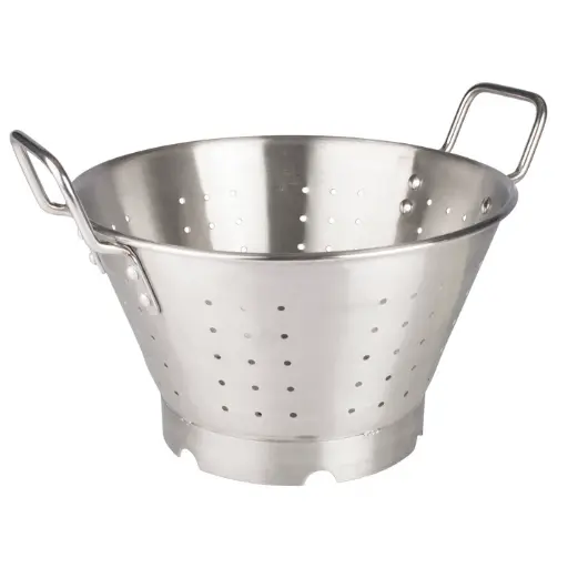 [SLO-11] Colander with Handles & Base, Heavy-Duty Stainless Steel - 11 Quart