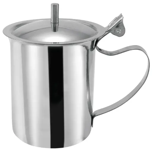 [SCT-10] 10oz Creamer Server with Knob, Stainless Steel
