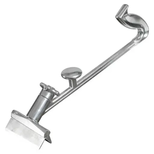  16" Aluminum Grill Scraper with Splash Guard and Dual Handles