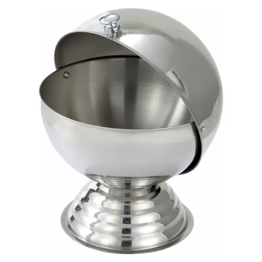 [SBR-30] Roll-Top Sugar Bowl, 20oz, Stainless Steel