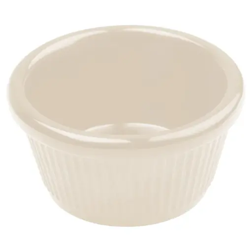 [RFM-1B] Melamine Ramekin, Fluted - Bone, 1-1/2 oz