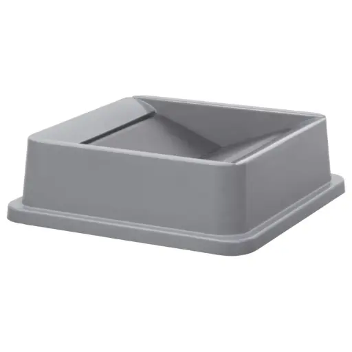[PTCSL-35G] Tall Square Trash Can Lid, Swing - 35 Gallon, Gray