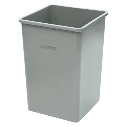 [PTCS-35G] Tall Square Trash Can - 35 Gallon, Gray